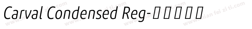 Carval Condensed Reg字体转换
